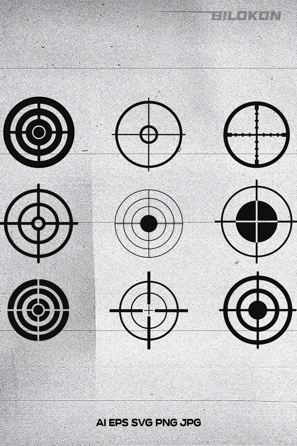 Sniper Aim Pointer SVG vector pinterest image.