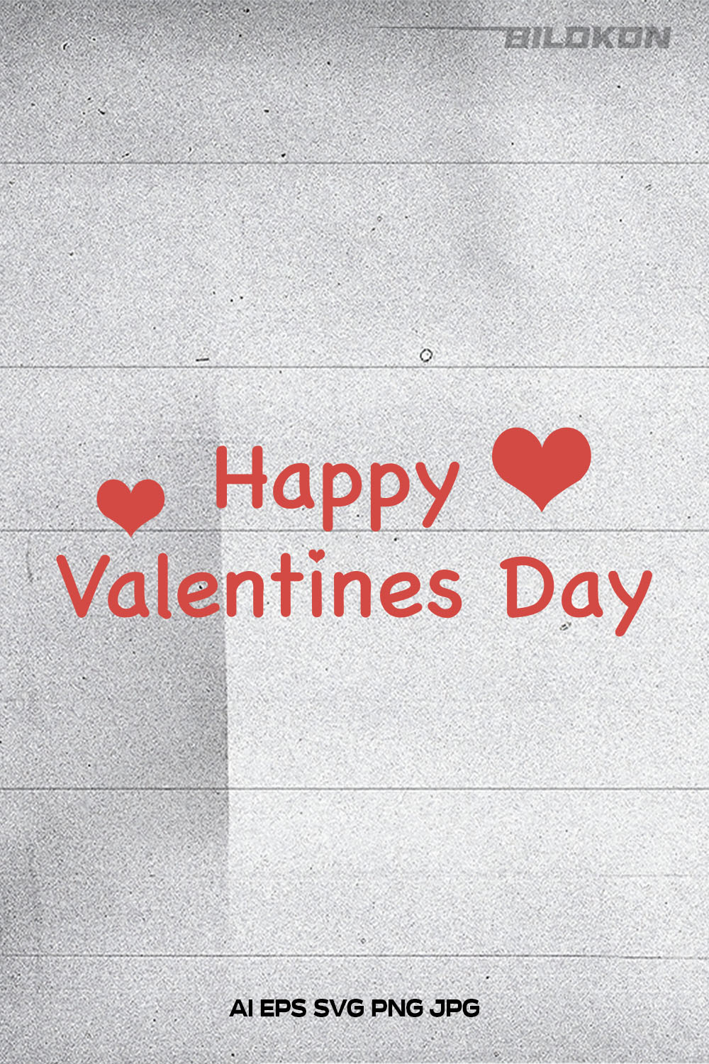 Happy Valentine's Day Vector Illustration pinterest image.