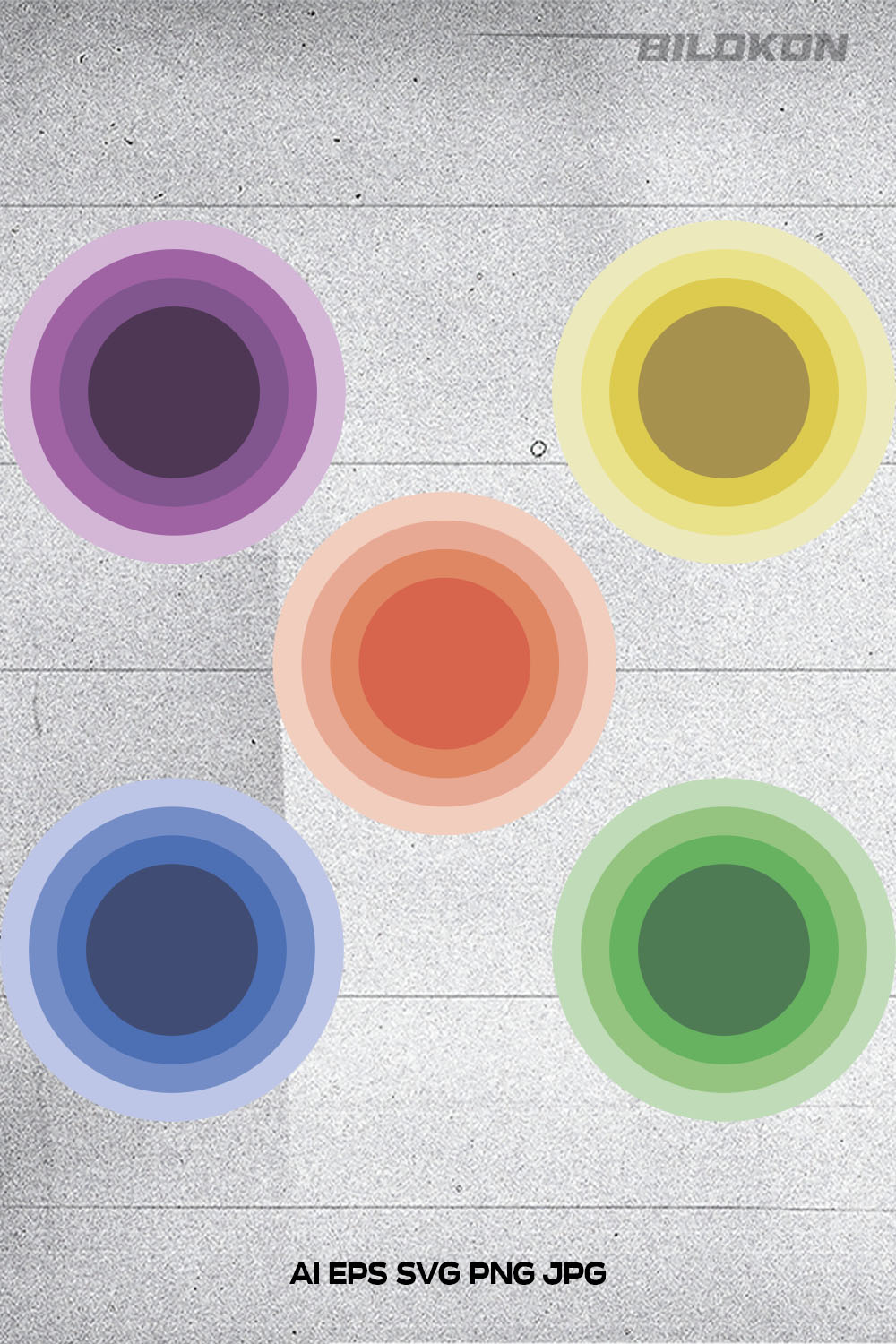 Abstract Circle Gradient Set pinterest image.