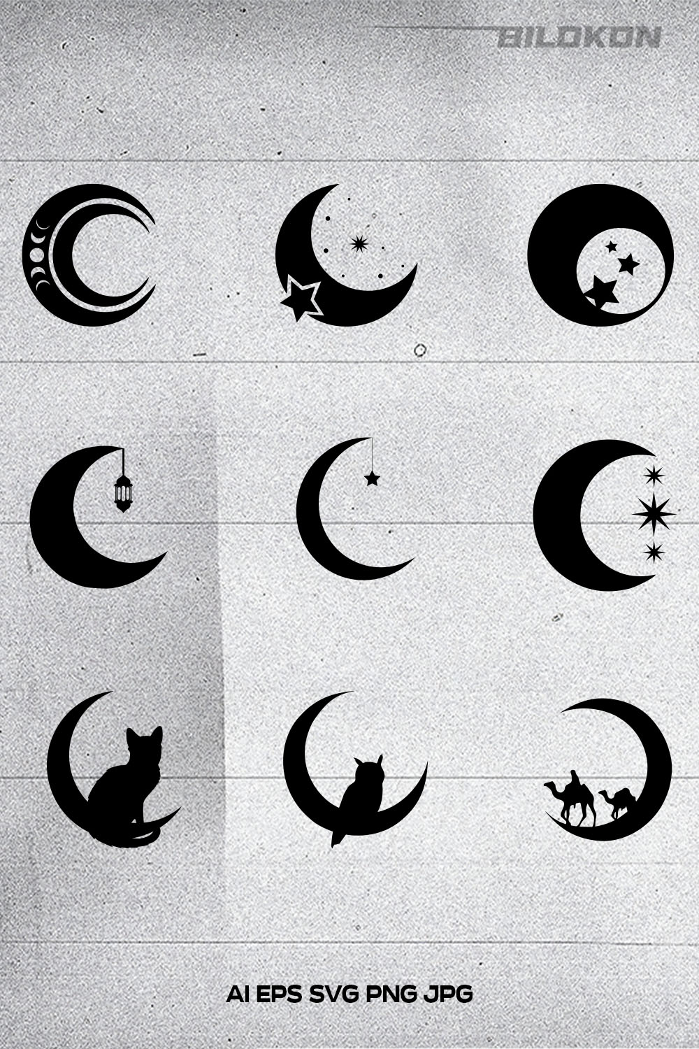 Magic Crescent Moon Icon PNG & SVG Design For T-Shirts