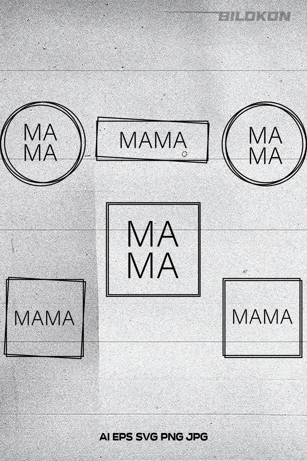 Mama Doodle Frame Circle, SVG Vector - Pinterest.