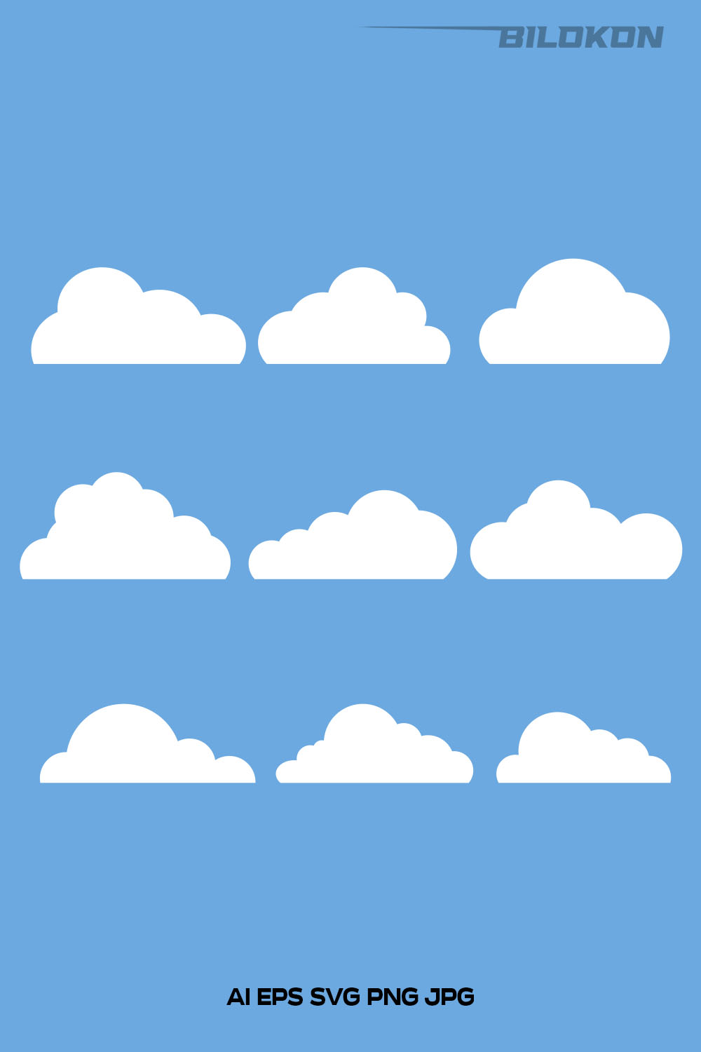 Cloud Set Icons pinterest image.