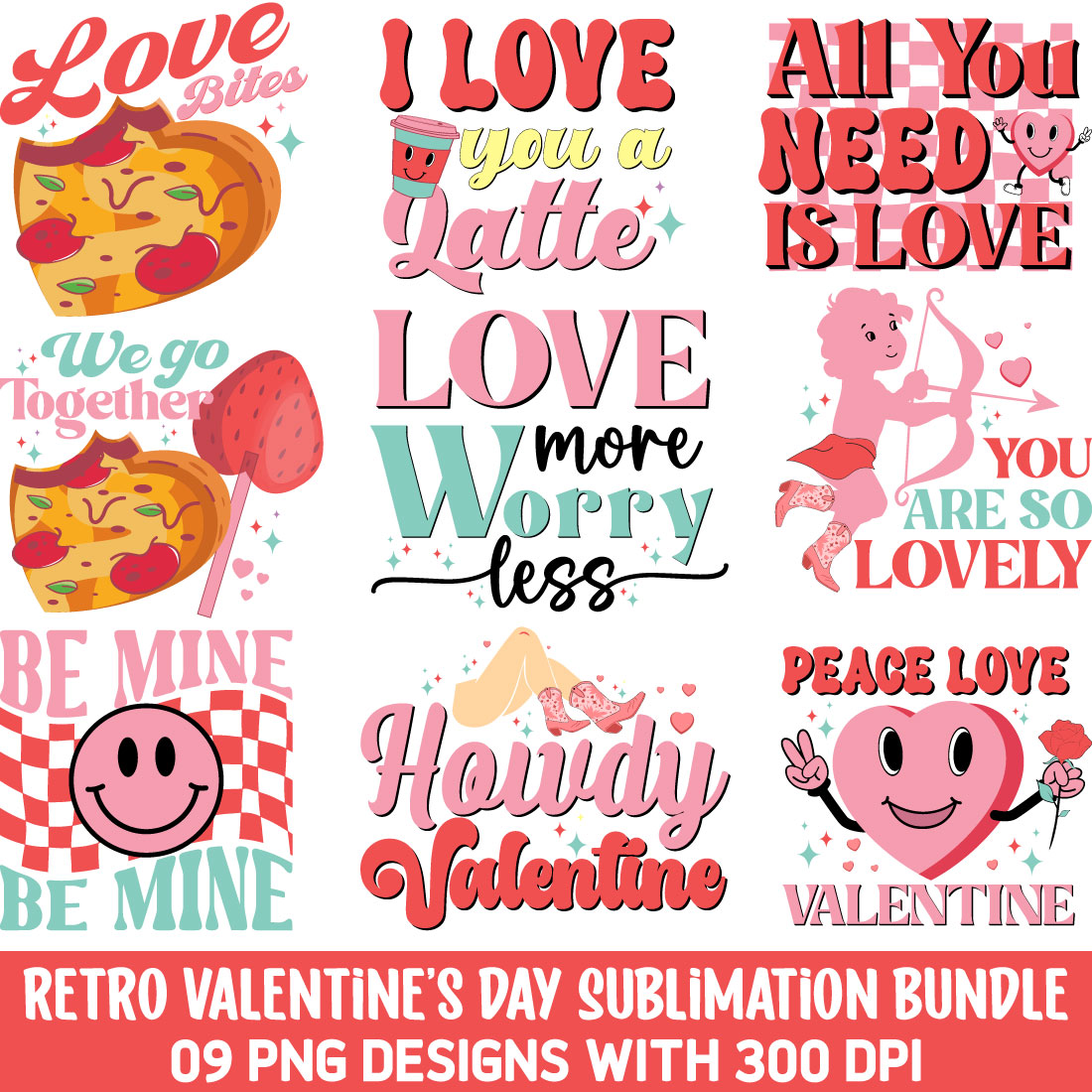 A collection of gorgeous images for a print on the theme of Valentines Day