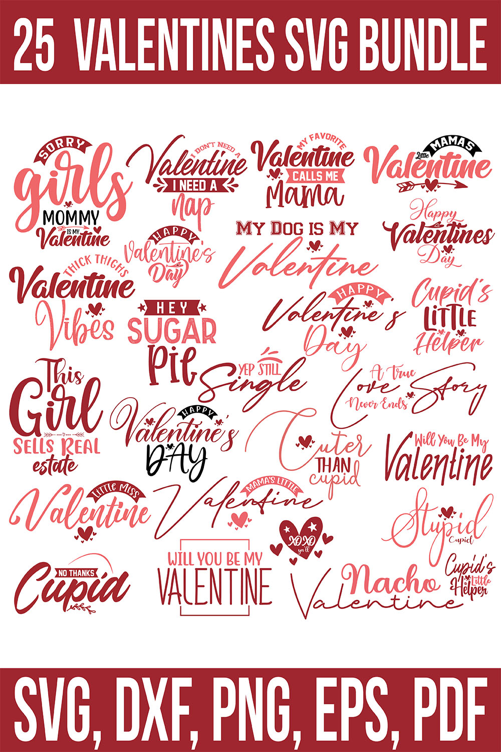 A collection of wonderful images for prints on the theme of Valentines Day