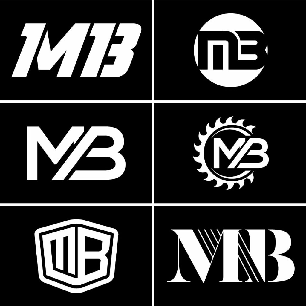 Initial Letter M B Logo Design Vector Template. Graphic Alphabet Symbol ...