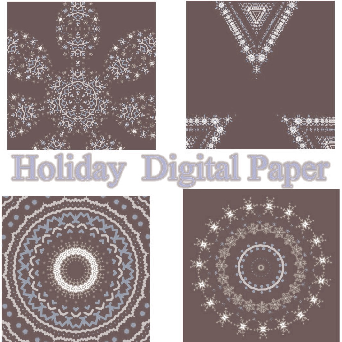 Smokey Coffee Digital Paper Holiday Inspired JPG cover image.