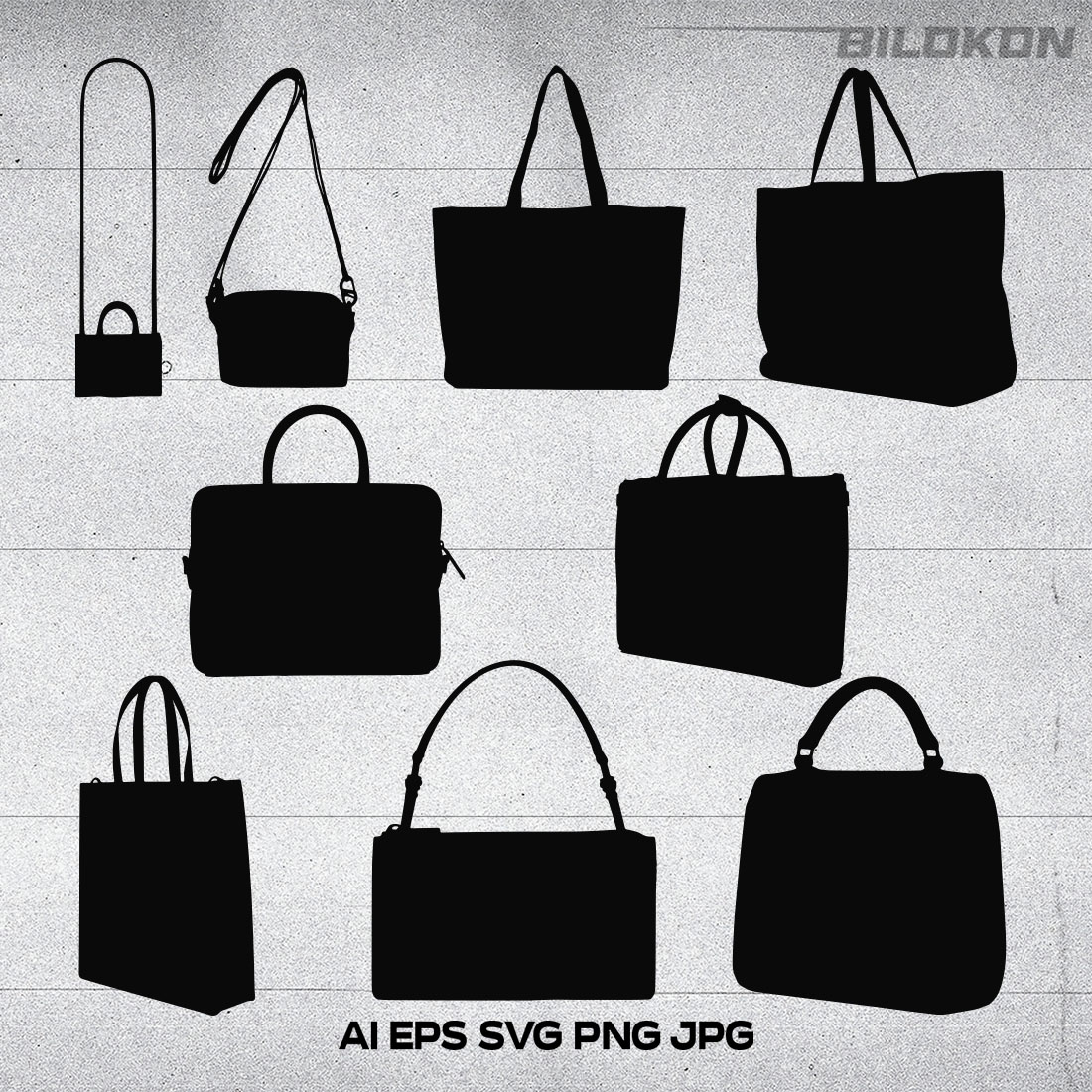 Fashion Bag Icon SVG Design cover image.