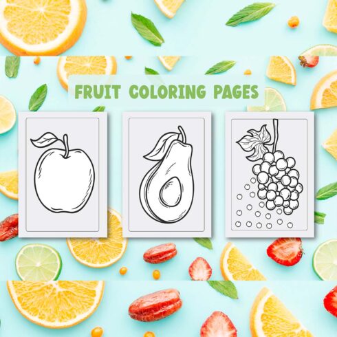 Fruit Coloring Pages KDP Design facebook image.