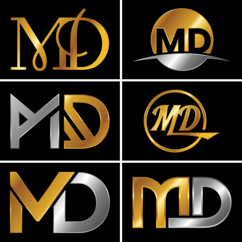 Initial Letter M D Logo Design Vector Template. Graphic Alphabet Symbol For Corporate Business Identity.