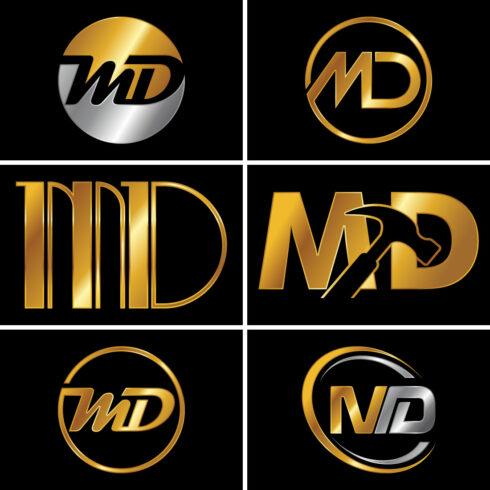 Initial Letter M D Logo Design Vector Template. Graphic Alphabet Symbol For Corporate Business Identity.