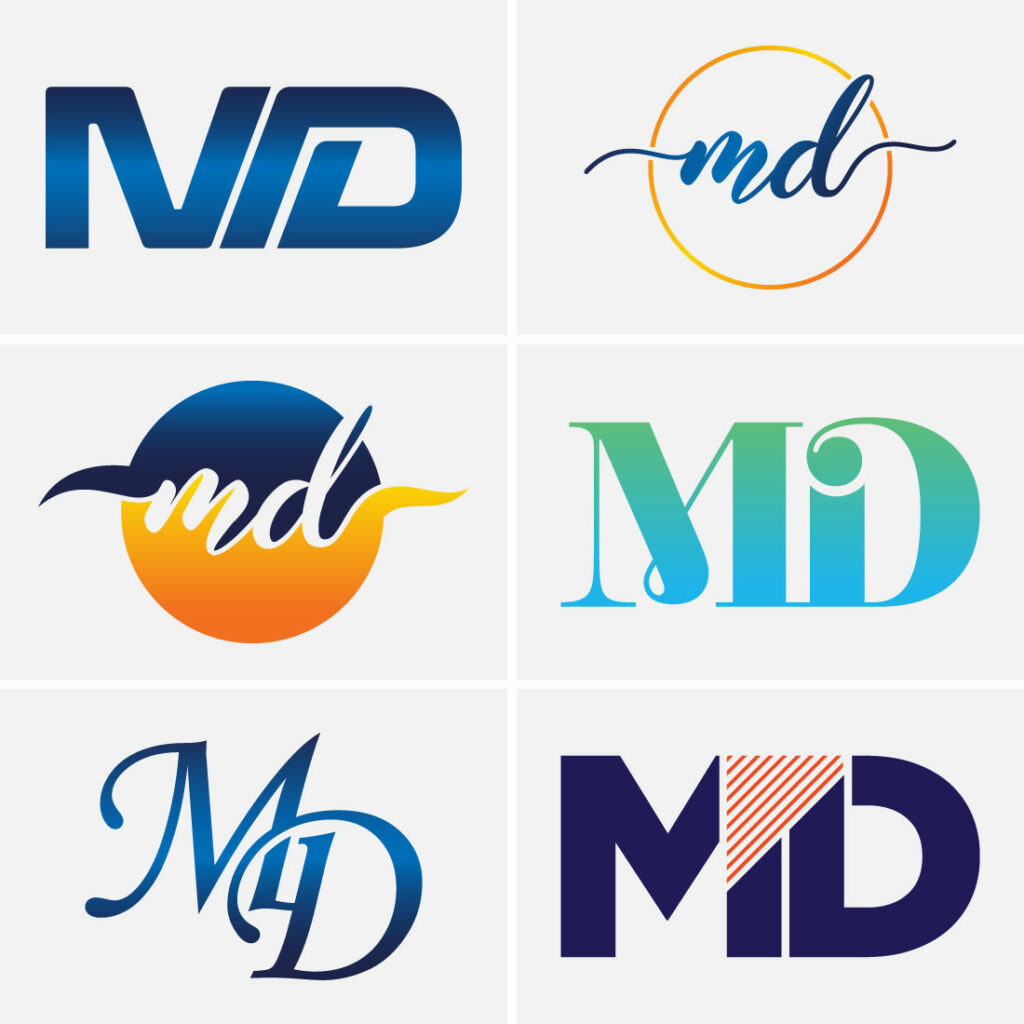 Initial Letter M D Logo Design Vector Template | MasterBundles