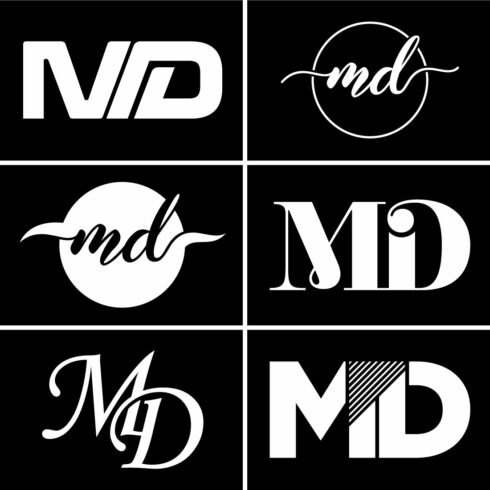 Initial Letter M D Logo Design Vector Template | MasterBundles
