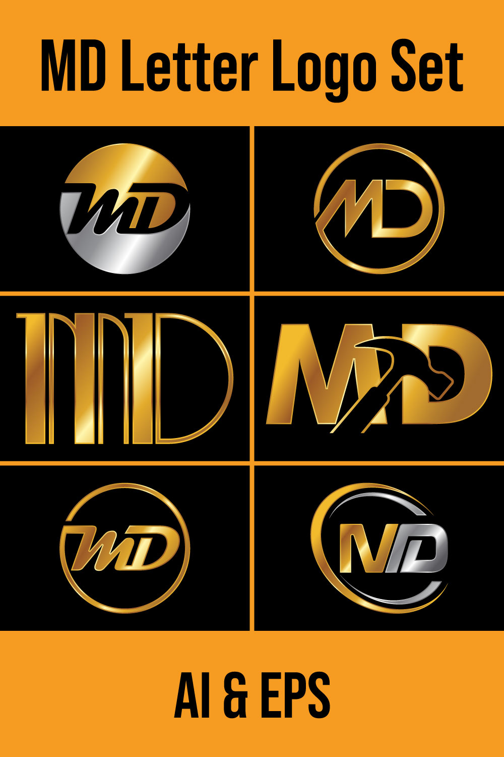 Initial Letter M D Logo Design Vector Template. Graphic Alphabet Symbol For Corporate Business Identity - Pinterest.