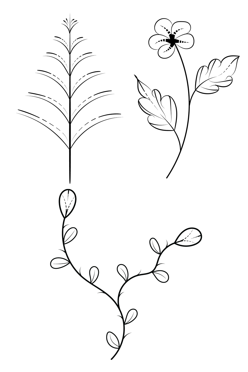 10 Botanical Elements SVG Bundle pinterest image.