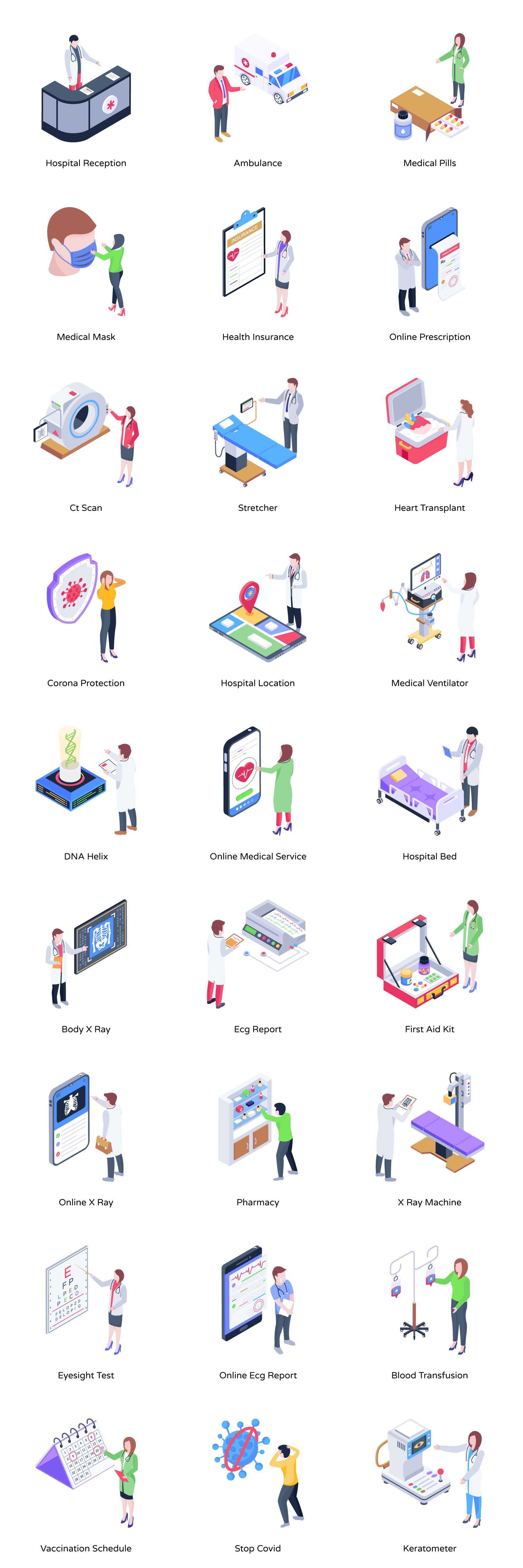 medical services isometric vectors full preview 1 606