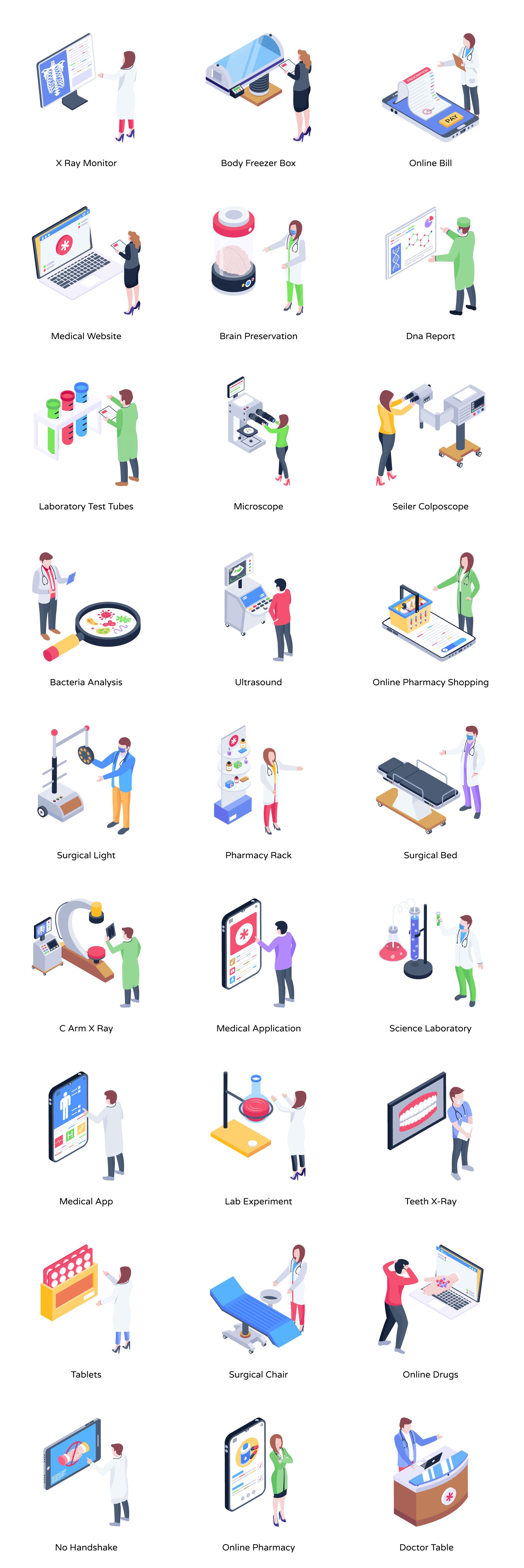 medical services isometric vectors full preview 3 355