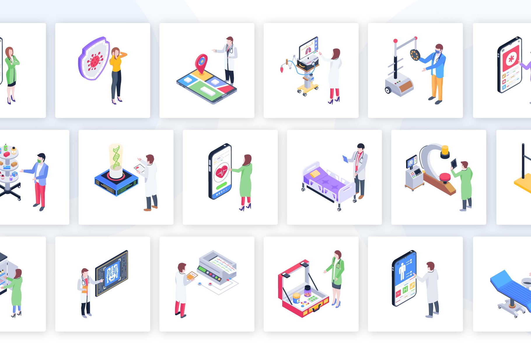 medical services isometric vectors preview 5 990