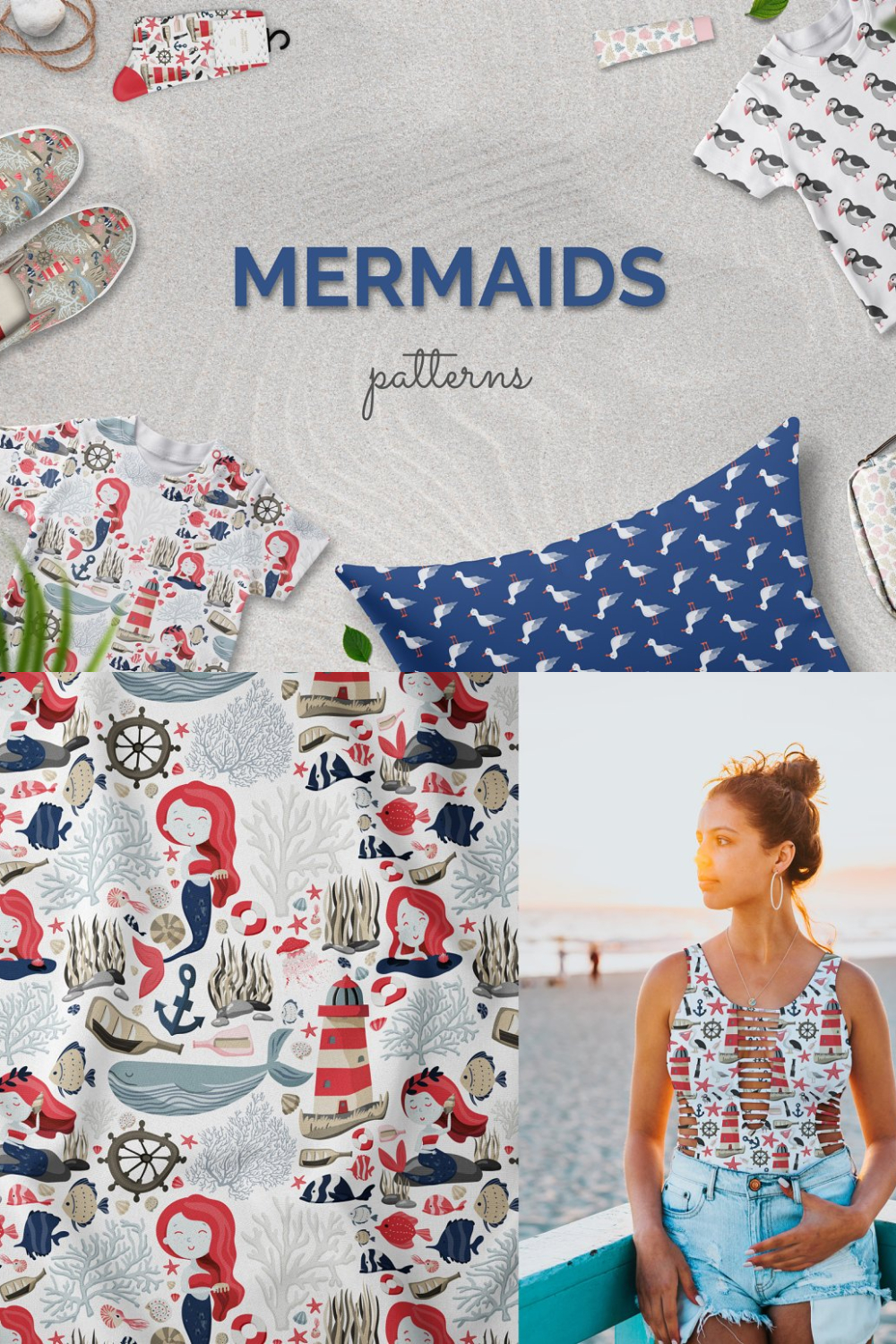 Mermaids Patterns Pinterest Cover.