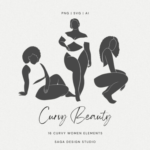 Minimal Abstract Curvy Women Art.