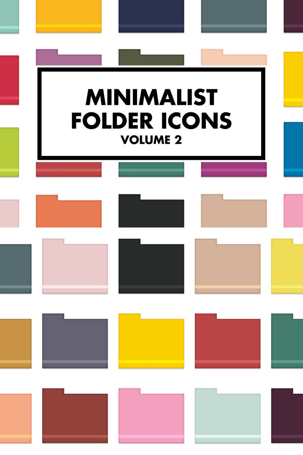 Minimalist Folder Icons Volume 2 Pinterest Cover.