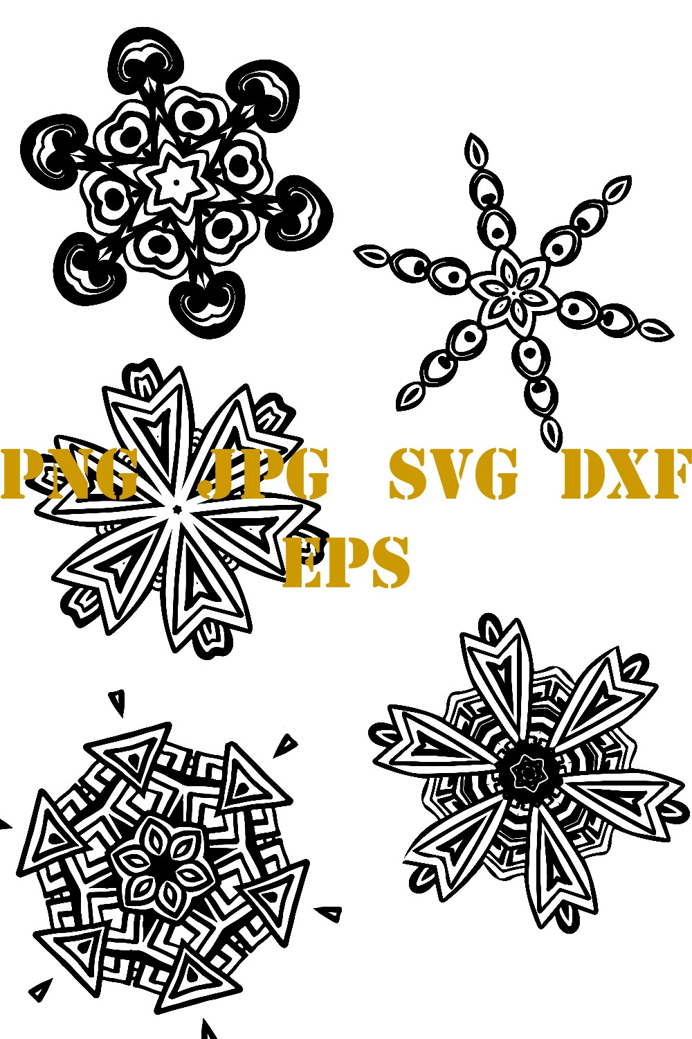 Stylish Snowflake Design pinterest image.