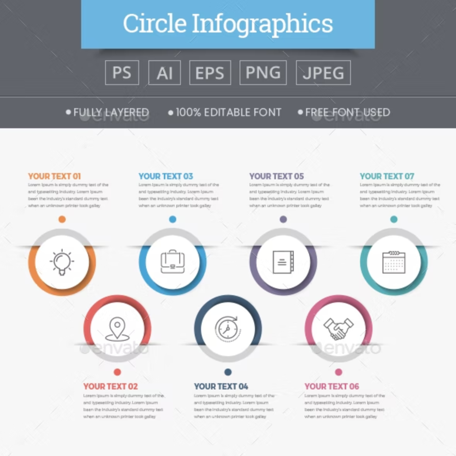 Modern Circle Infographics Main Cover.
