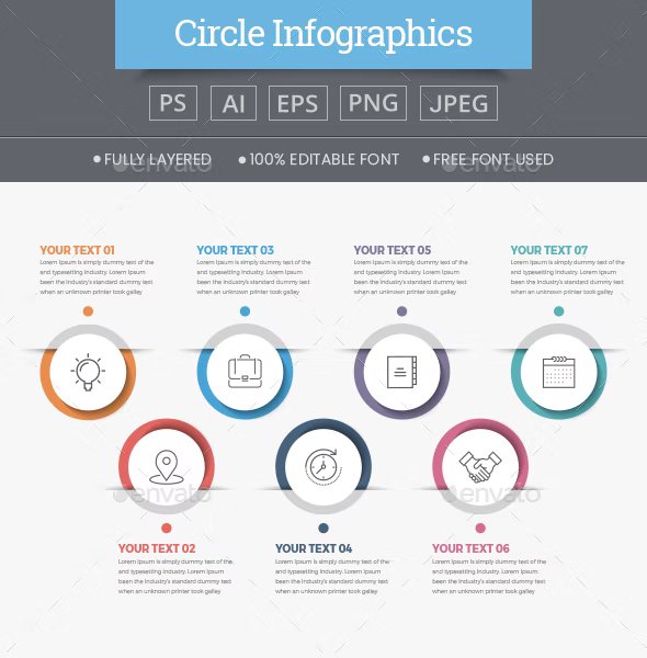 modern circle infographics 804