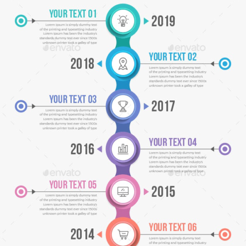 Modern timeline infographics main cover.