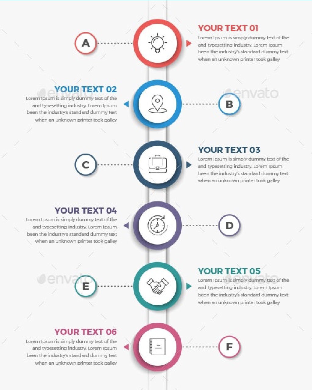 Modern vertical circle infographics pinterest image.