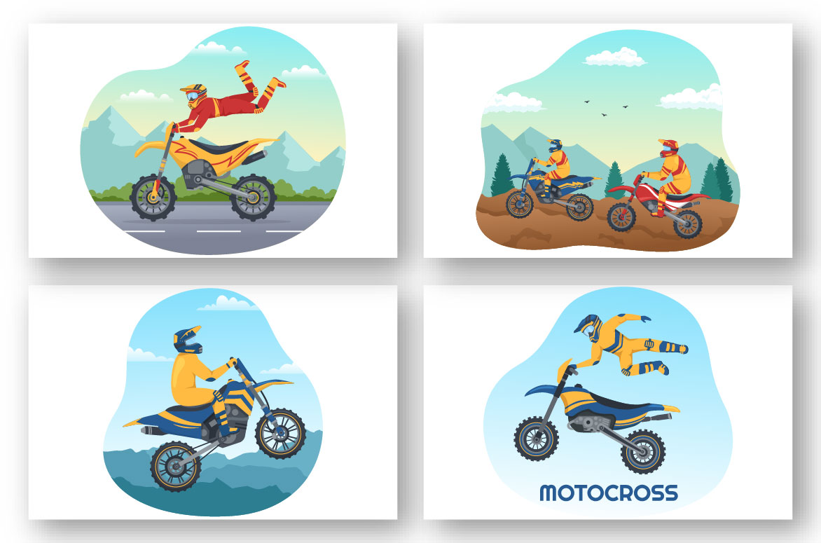 Four high quality motorcycle compositions.