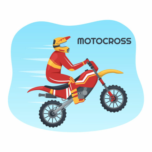 10 Motocross Sport Illustration main cover.