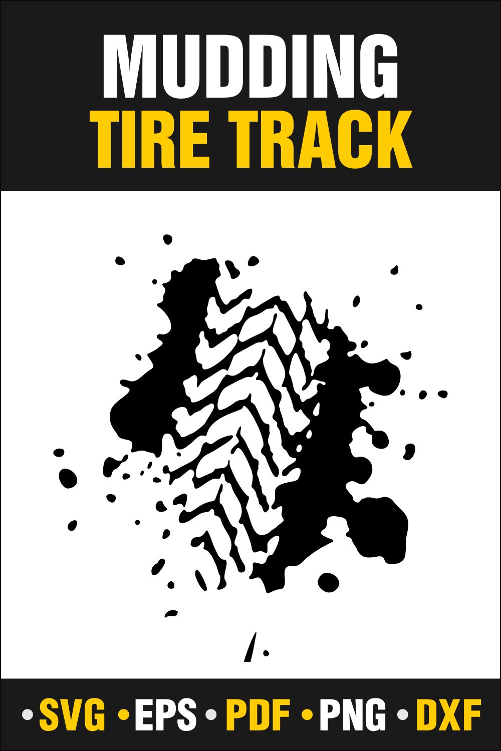 Amazing silhouette image of a tire print