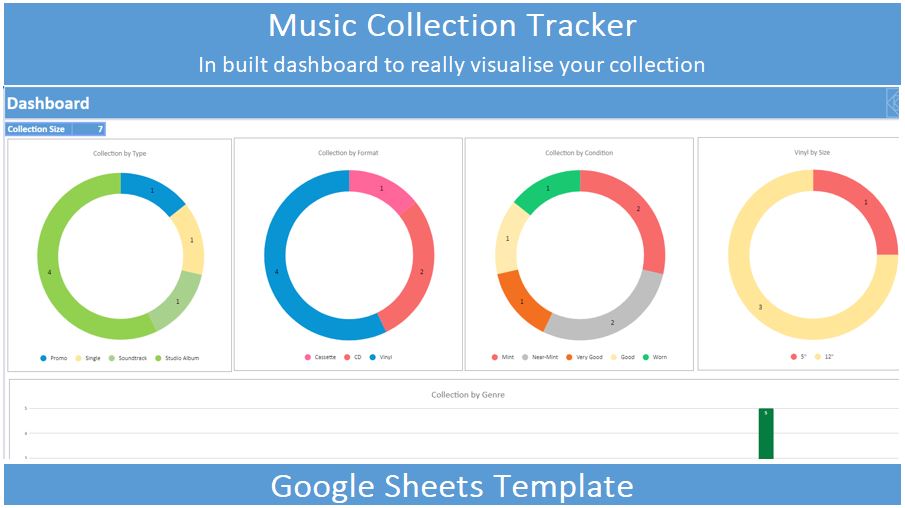 Clean Collection Music Tracker Template preview image.