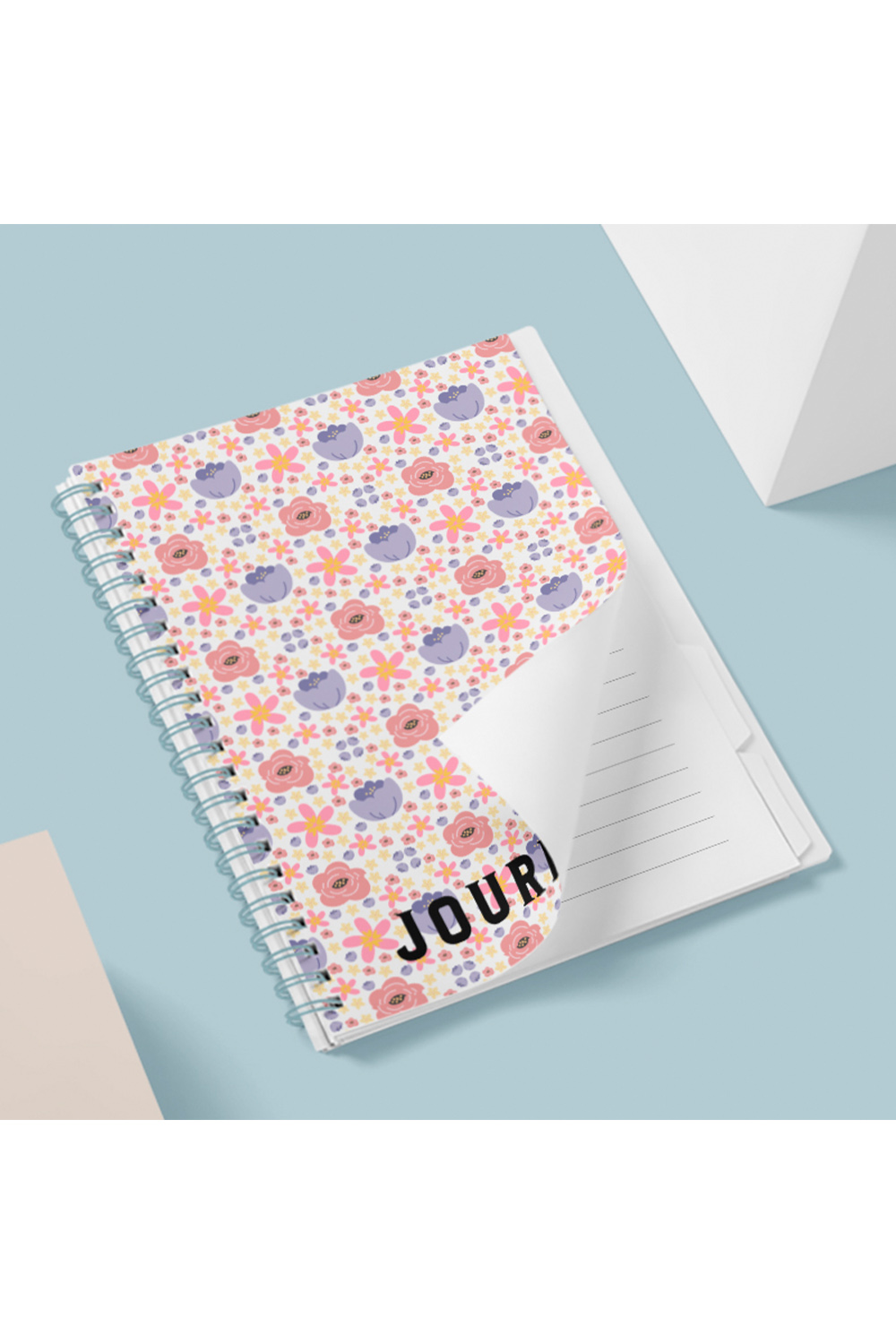 Image of notebook with wonderful floral cover design