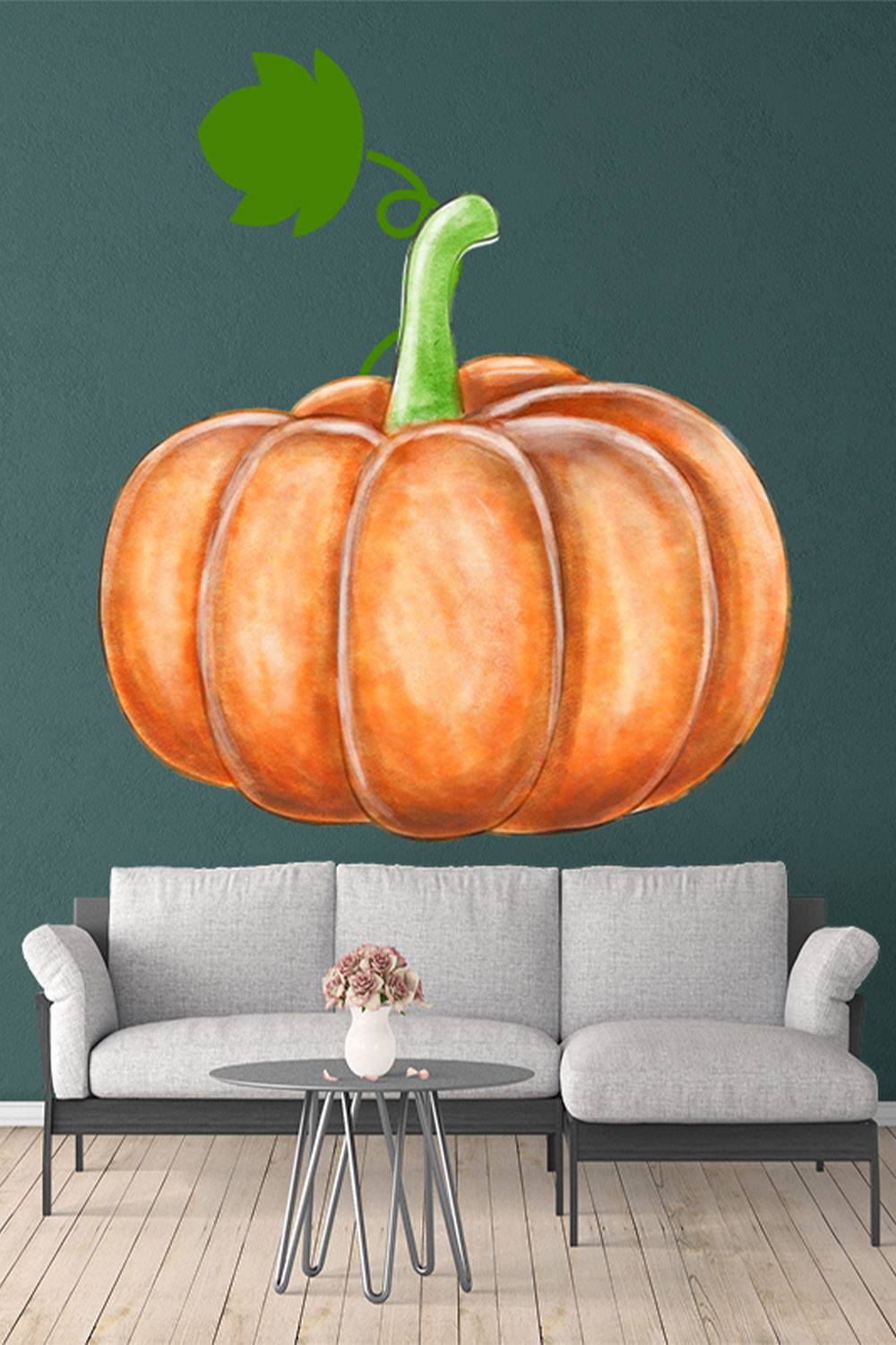 Enchanting image of a pumpkin on the wall