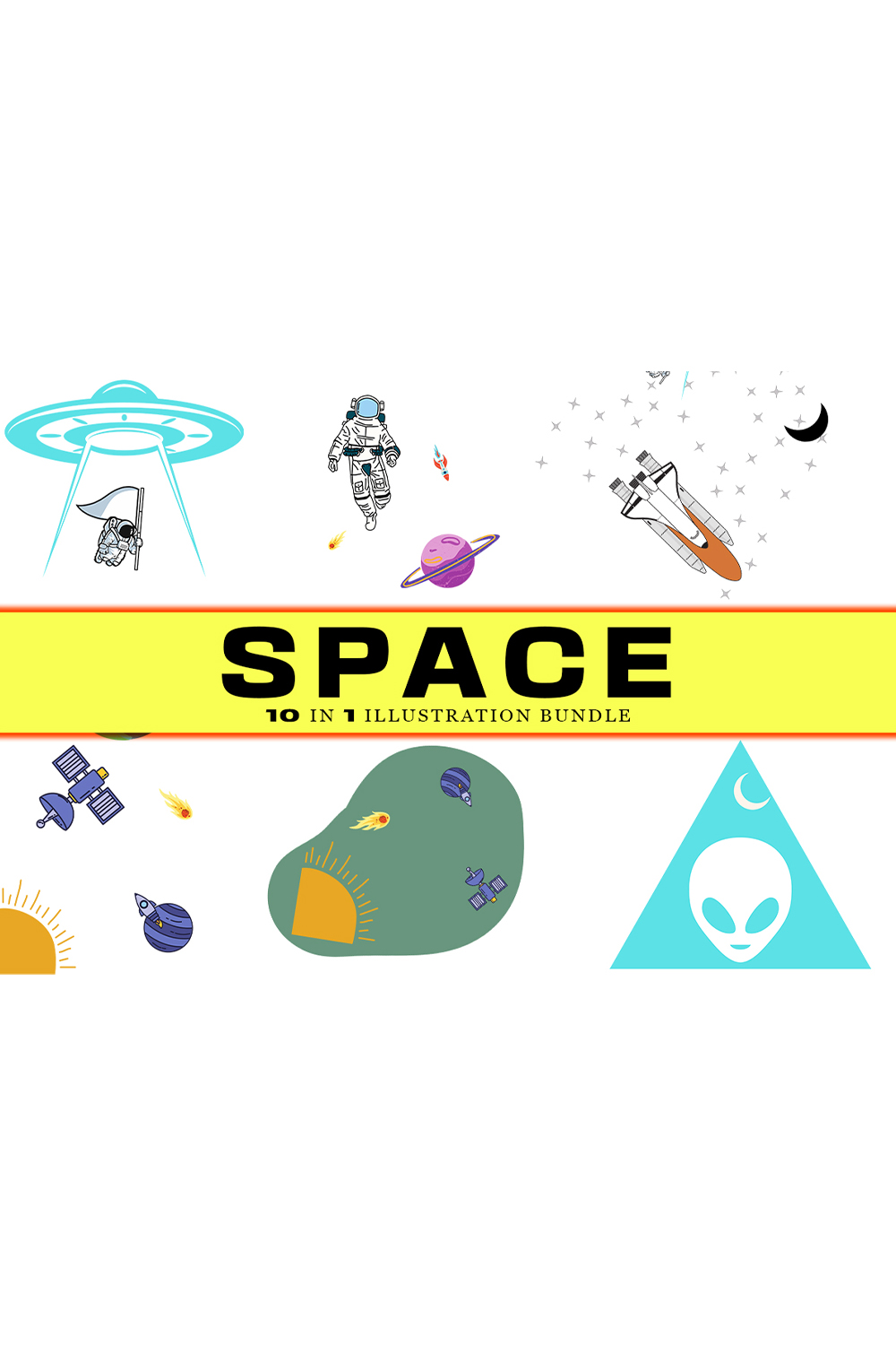 A pack of unique images on the theme of space