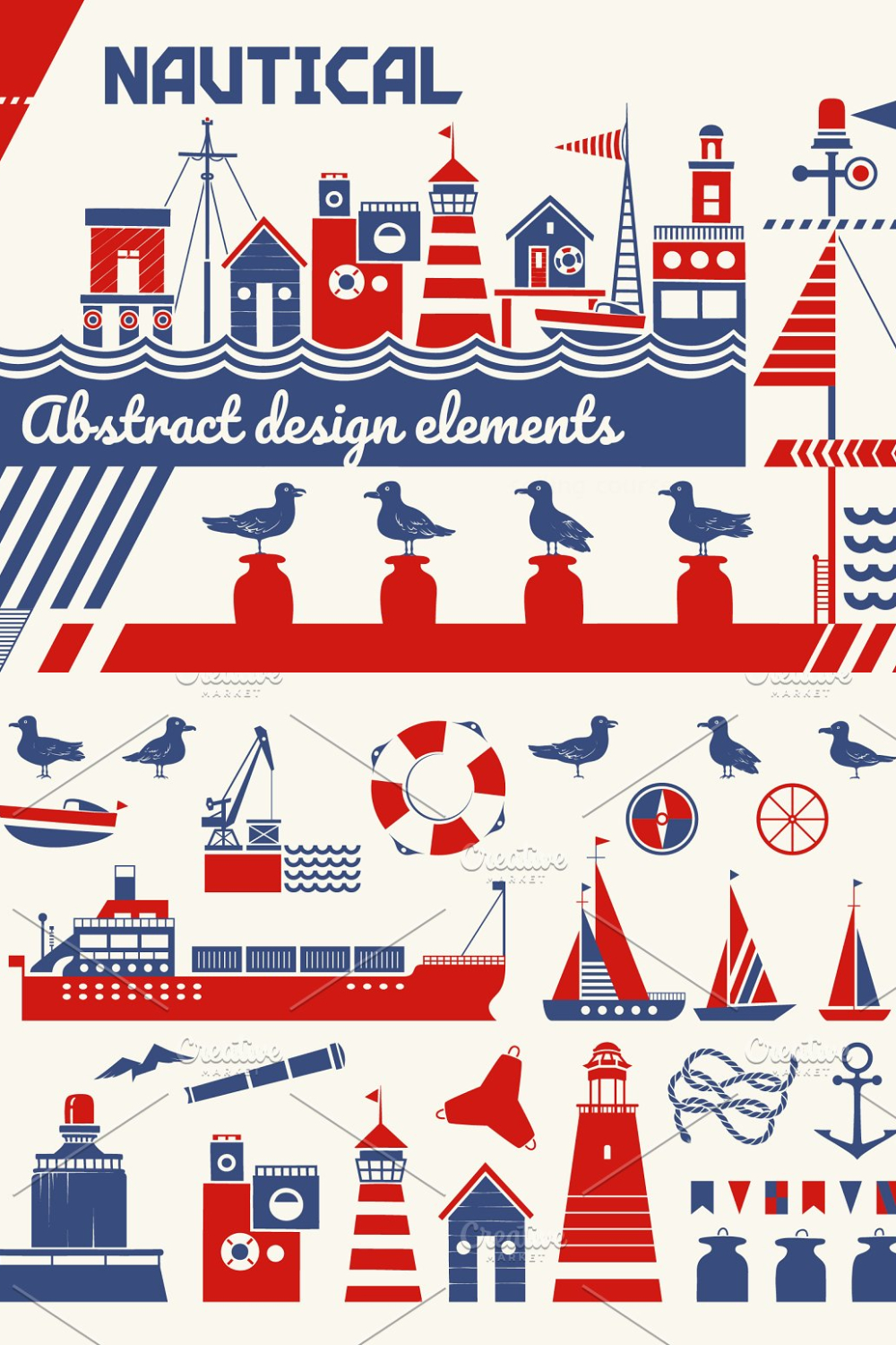 Nautical Abstract Retro Decorations - Pinterest.