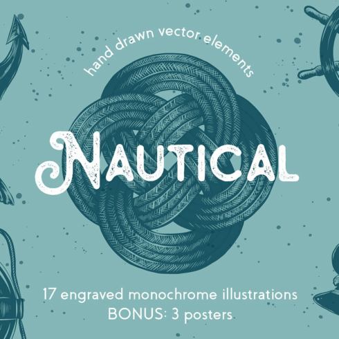 Nautical hand drawn sketches main image preview.