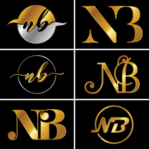 Initial Letter N B Logo Design Vector Template main cover