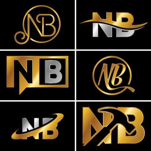 Initial Letter N B Logo Designs Concept main cover