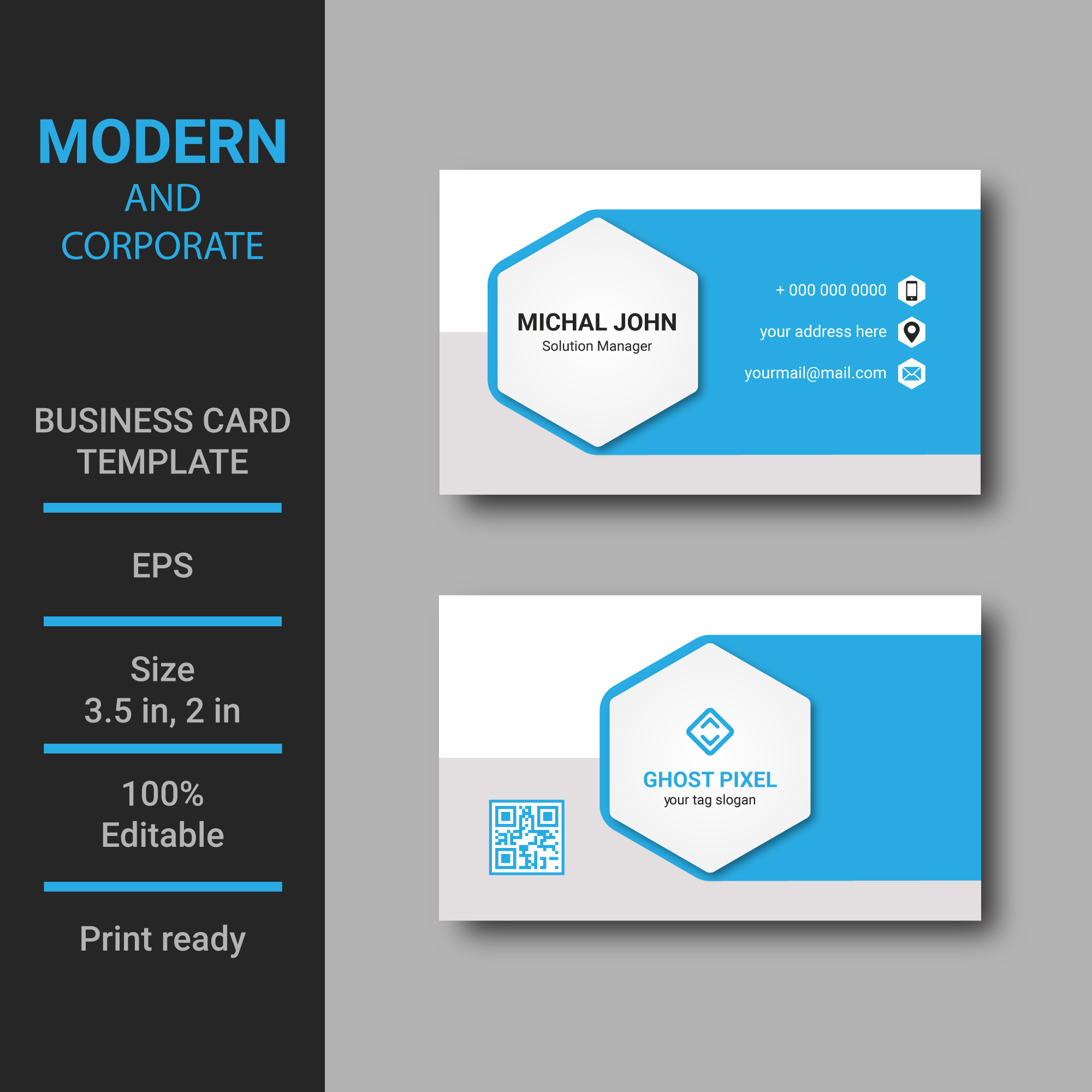 new corporate business card template 4 844