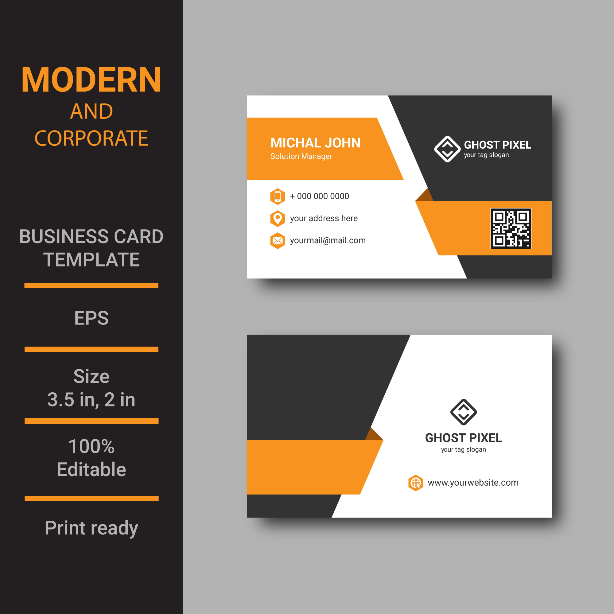new corporate business card template 5 532
