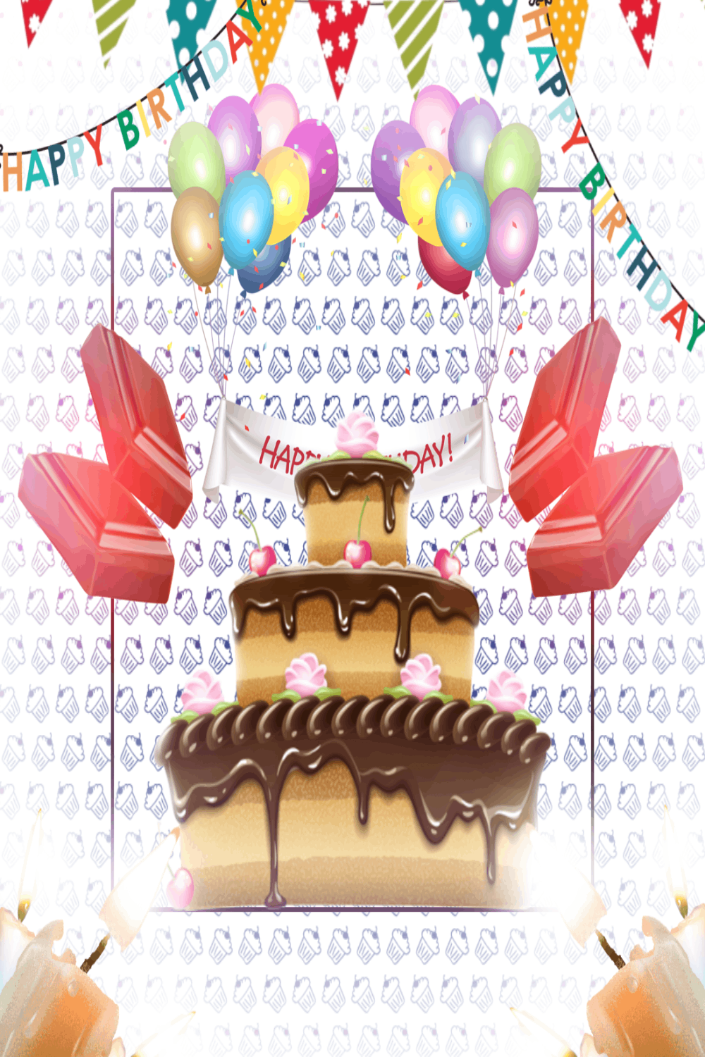 Birthday Card Design pinterest image.