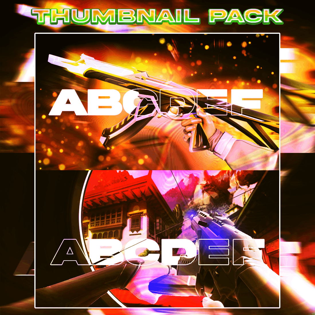 Gaming Editable Thumbnail Pack cover image.