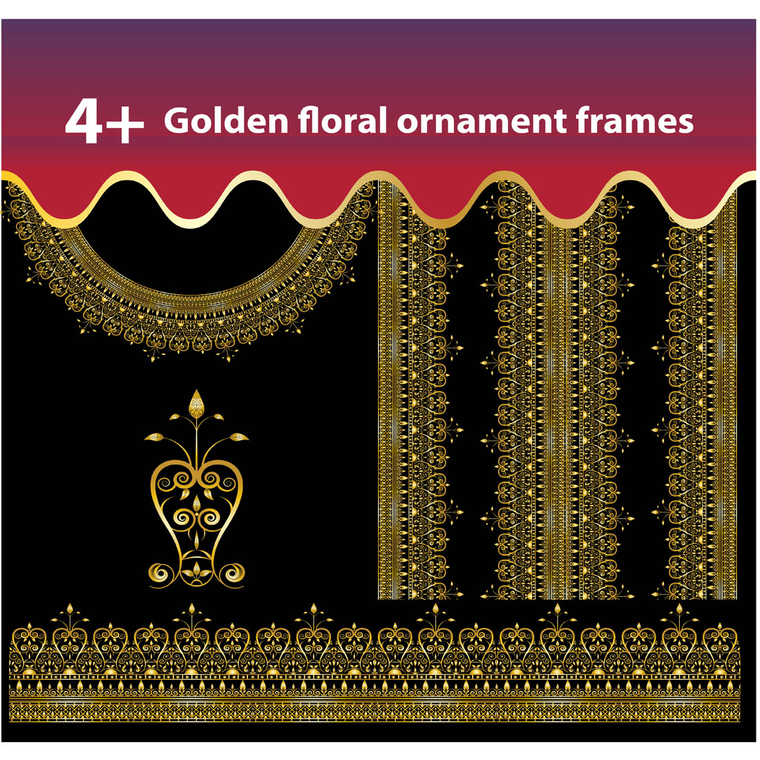 new style golden woman dress ornament frames design vector around neck an 480