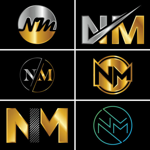 Initial Letter N M Logo Designs Concept main cover