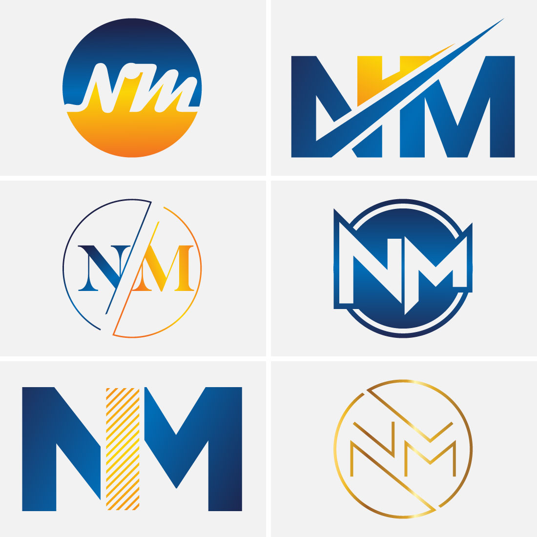 Initial Letter N M Logo Designs Concept cover