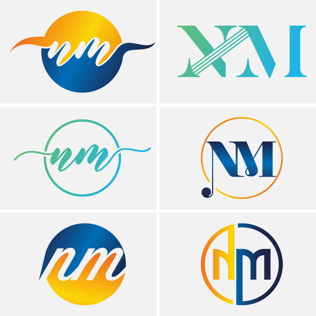 Initial Letter N M Logo Design Vector Template - Masterbundles