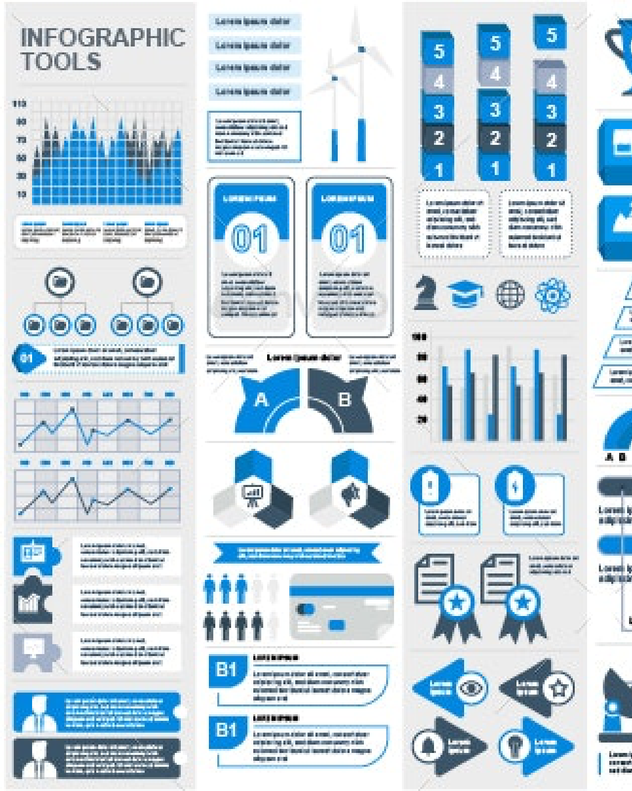 Set of infographic elements pinterest image.