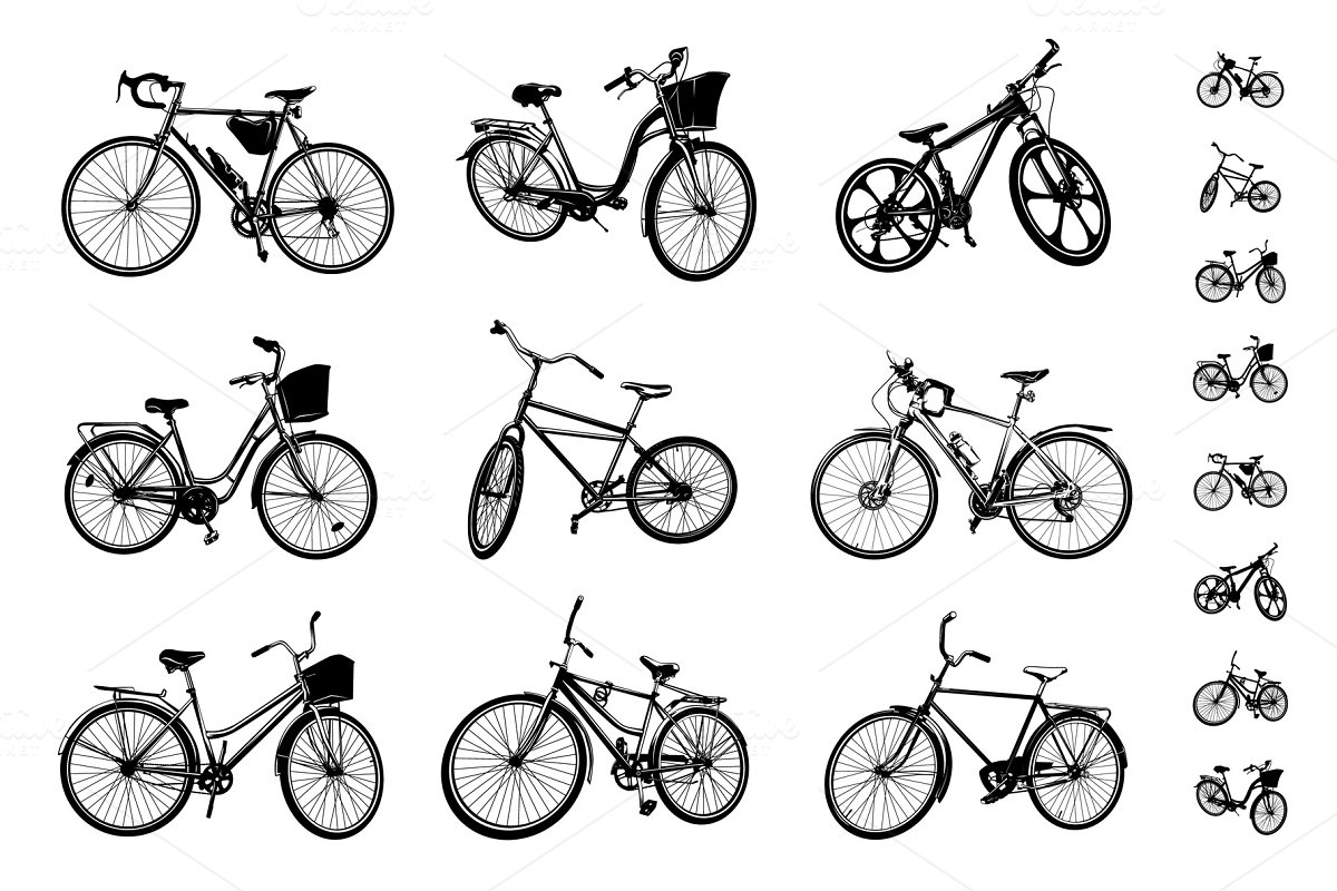 Cover image of Vector Bicycles Set.